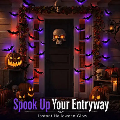 🔥2026 Hot Sale 3D LED Bat Wall Decorations – 12/24/36/48PCS Light-Up Halloween Decor for Walls, Windows & Parties