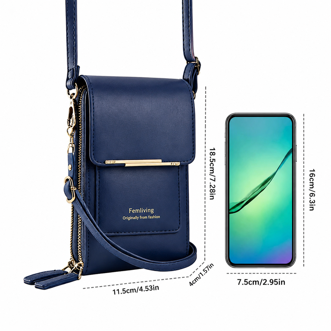 🔥Final 3 Hours: 60% OFF 2026 Trendy Minimalist Elegant Women's Touchscreen Crossbody Phone Wallet