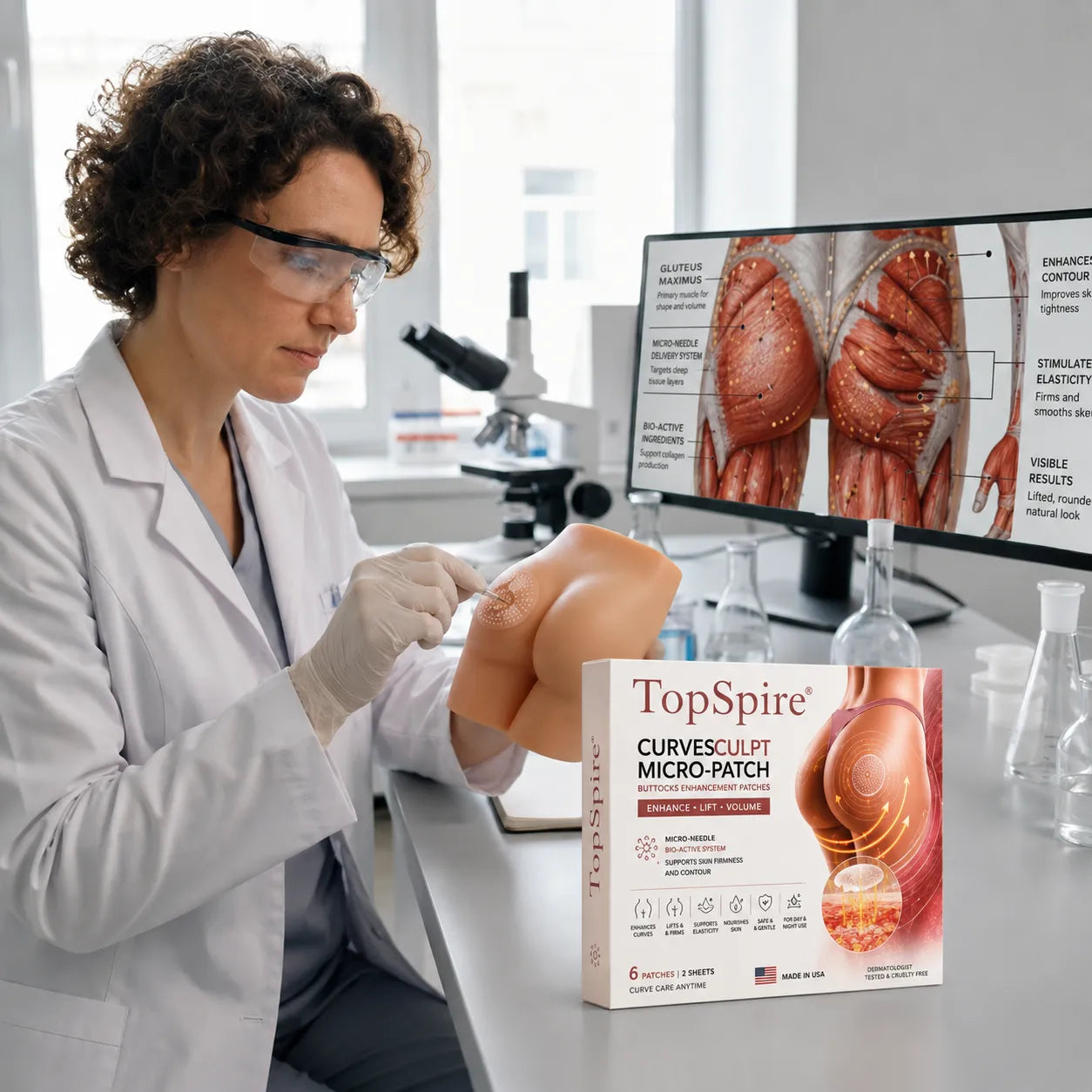 TopSpire® CurveSculpt Micro-Patch ✦ Sculpt • Firm • Smooth Lower Body Curves ✦ Micro-Needle Infusion System