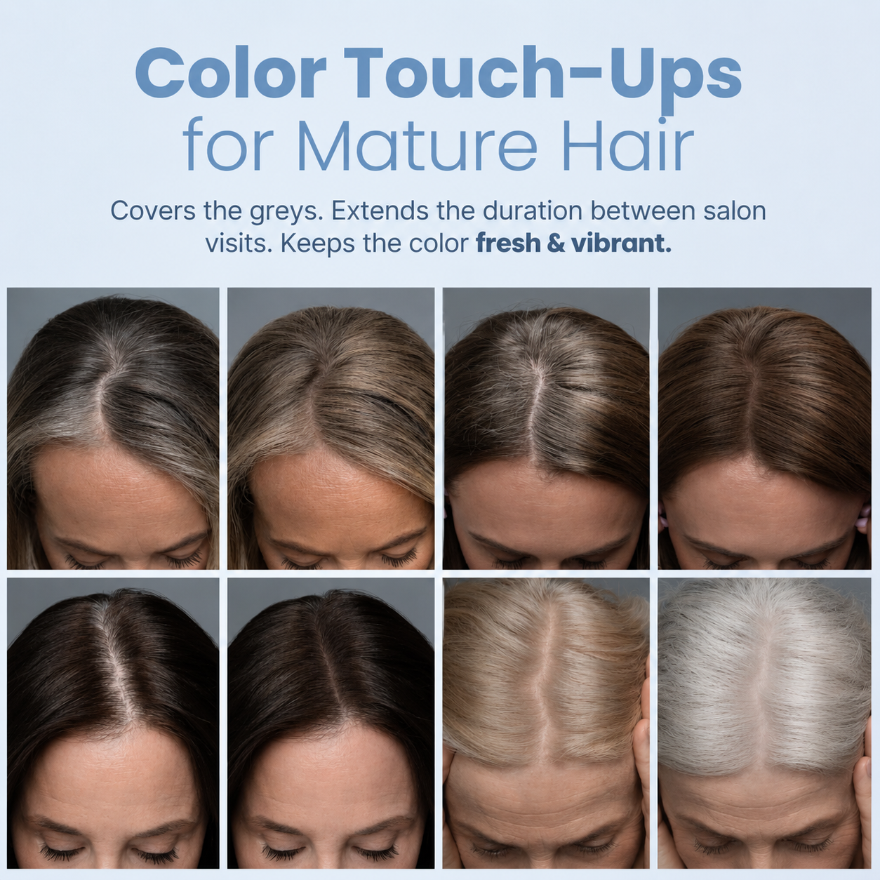 FOLYVEXA Hairline Coverage Powder, Instantly Conceal Grays & Thinning Hair