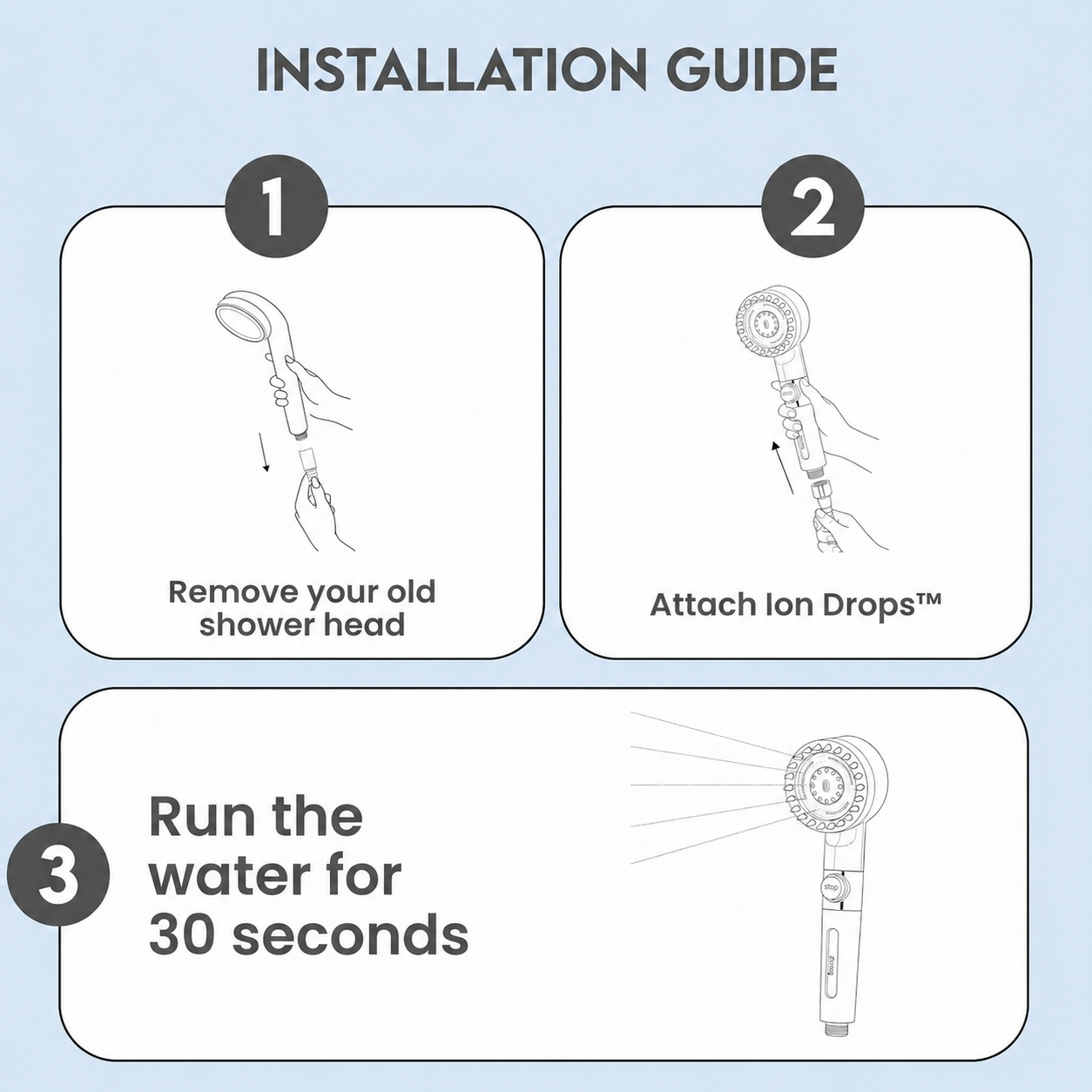 Femliving Ionic Shower Head,Purify Water for Softer Skin & Shinier Hair