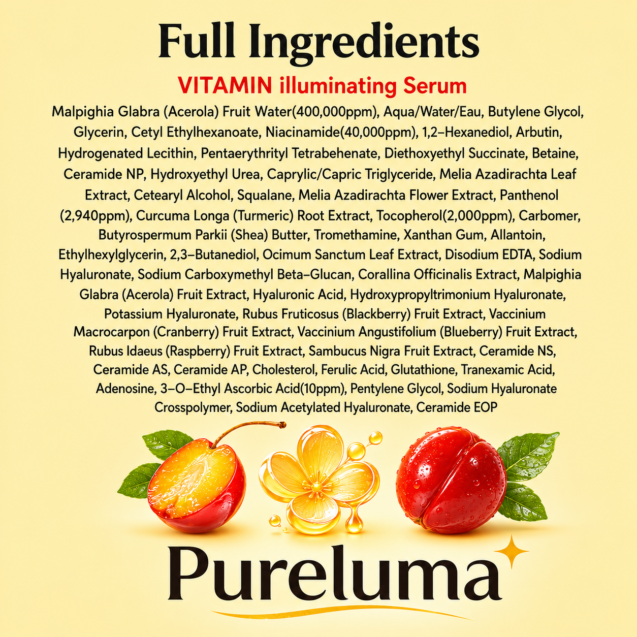 Pureluma Vitamin C,Niacinamide Serum,Brightening & Dark Spot Corrector, Fem Living