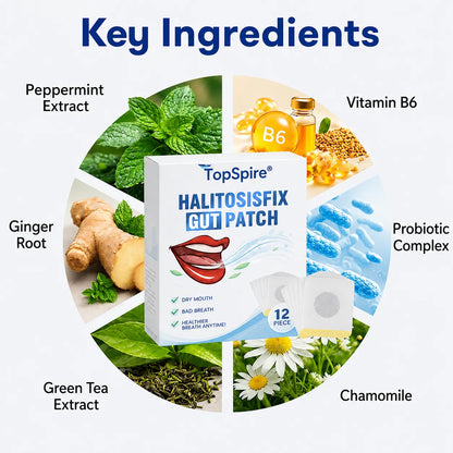 🔥75K+SOLD🔥TopSpire® HalitosisFix Gut Patch-Regulates intestinal flora and eliminates oral odor🎉Special limited-time discount