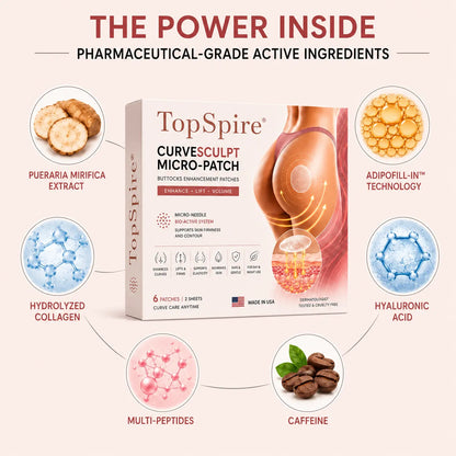 TopSpire® CurveSculpt Micro-Patch ✦ Sculpt • Firm • Smooth Lower Body Curves ✦ Micro-Needle Infusion System