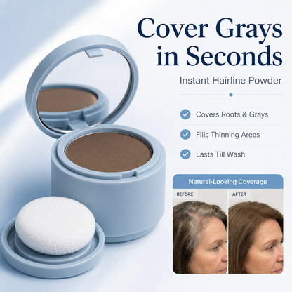 FOLYVEXA Hairline Coverage Powder, Instantly Conceal Grays & Thinning Hair
