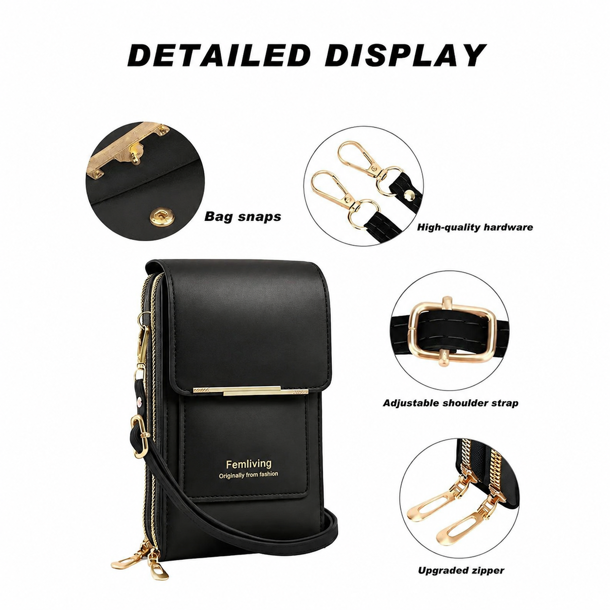 🔥Final 3 Hours: 60% OFF 2026 Trendy Minimalist Elegant Women's Touchscreen Crossbody Phone Wallet