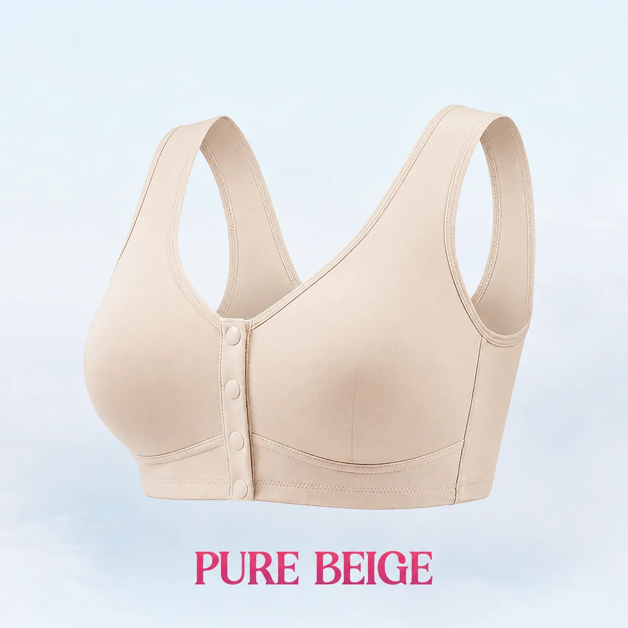 TOPSPIRE - Front Closure Breathable Cotton Lifting Bra for Seniors